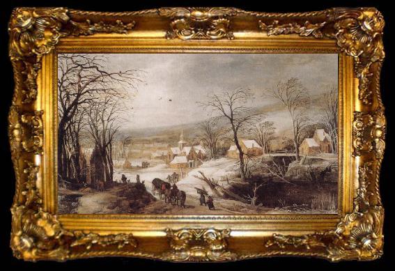 framed  Joos de Momper Winter Landscape, ta009-2